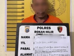 Polres Rohil Bersama Polsek Jajaran Amankan Seorang Pelaku Pembakar Lahan di Perbatasan Balai Jaya- Kubu