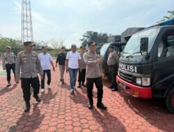 Hadapi Situasi Nasional, Kapolres Rohil Cek Kesiapan Peralatan Dalmas Dan Ranmor