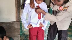 Lihat Kondisi Siswa Bersekolah Pakai Sendal, Kapolsek TPTM IPTU Kodam F. Sidabutar Salurkan Bantuan Seragam Lengkap