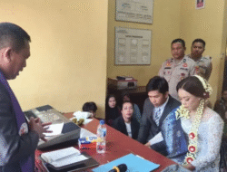 Ditengah Jalani Proses Hukum, Tahanan Polsek Pujud Melangsungkan Janji Suci Nikah