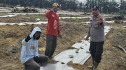 Polisi Cinta Petani, Bhabinkamtibmas Sambangi Petani Penanam Semangka di Bangko Bakti