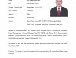 Muhammad Ali Sampaikan Pernyataan Riwayat Pidana